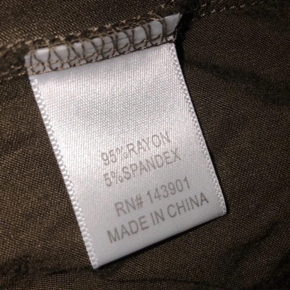 COCO + Carmen new with tags olive green XXL long sleeve top - Picture 5 of 5